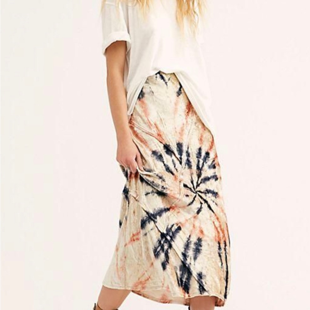 Free People Serious Swagger Velvet Skirt